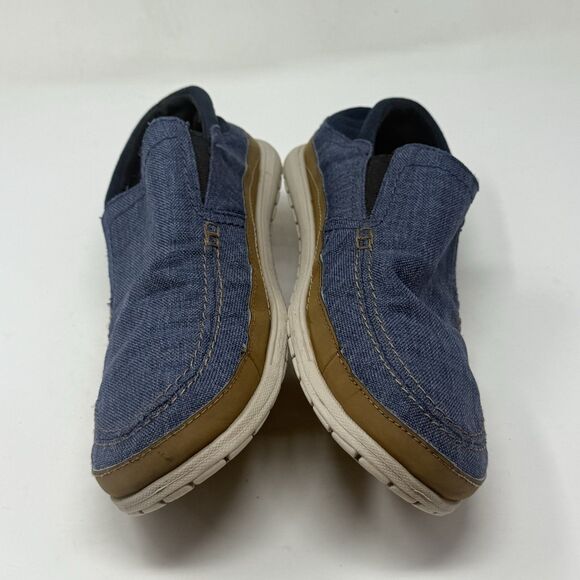 Crocs Santa Cruz Playa Shoes Mens 12 Blue Denim Brown Slip On Loafers Comfort main image 8